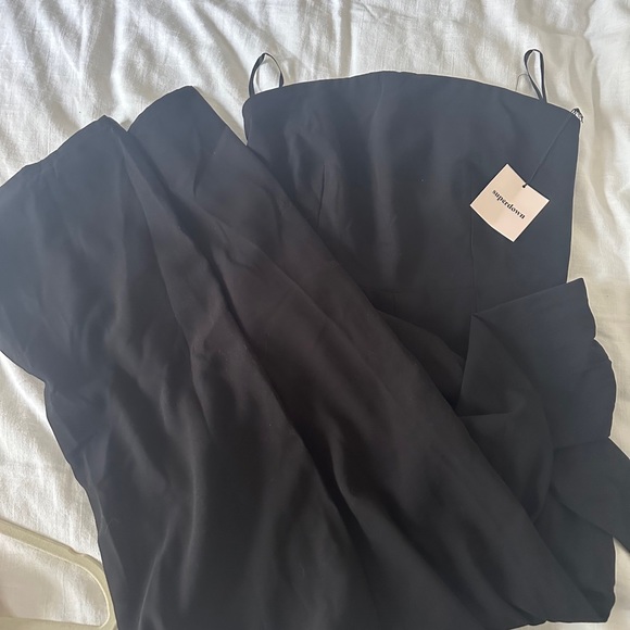 Superdown Jordan Tie Waist Jumpsuit in Black - Picture 5 of 7